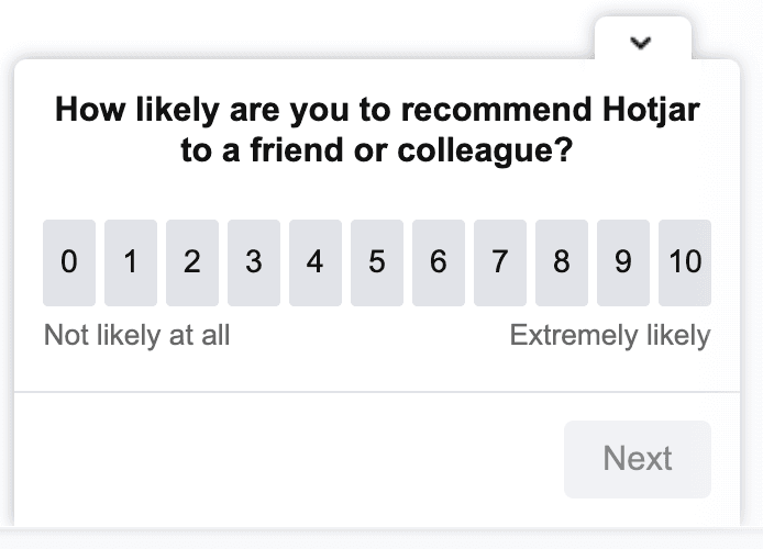 #Hotjar uses Hotjar Surveys: the Net Promoter Score® edition