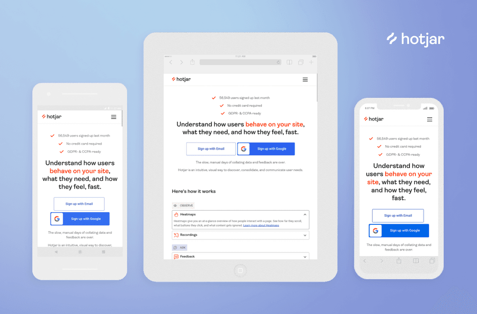 #Pages display differently on different devices