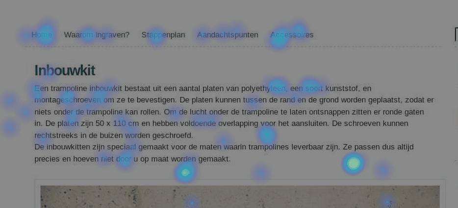 #Click heatmap activity at the top of the page before the additional CTA