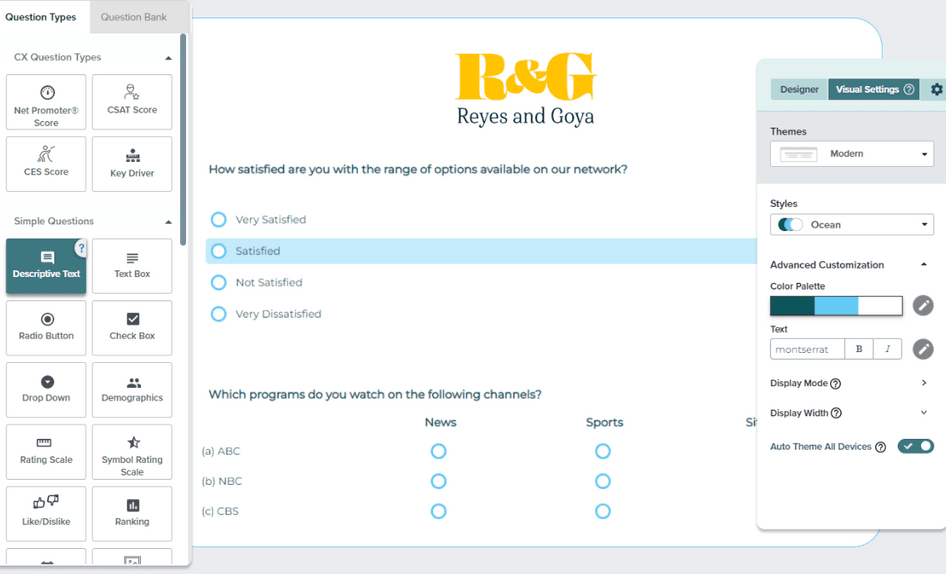 #Building a survey in Sogolytics